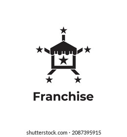 Franchise icon isolated of flat style design on white background