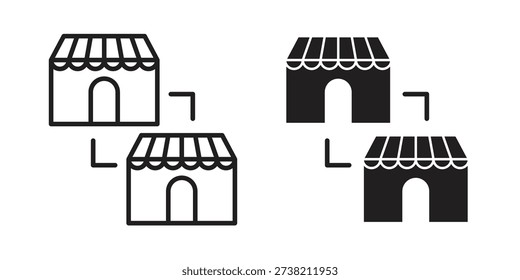 Franchise icon logo design element. minimalist style icons