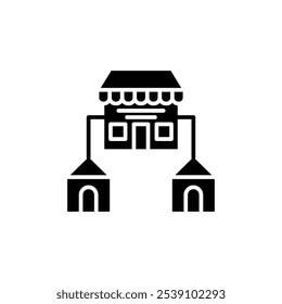 Franchise-Symbol Logo-Zeichensatz Vektorkontur