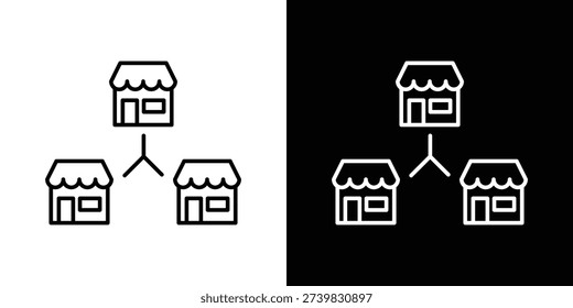 Franchise icon. Outline symbol for Website UI