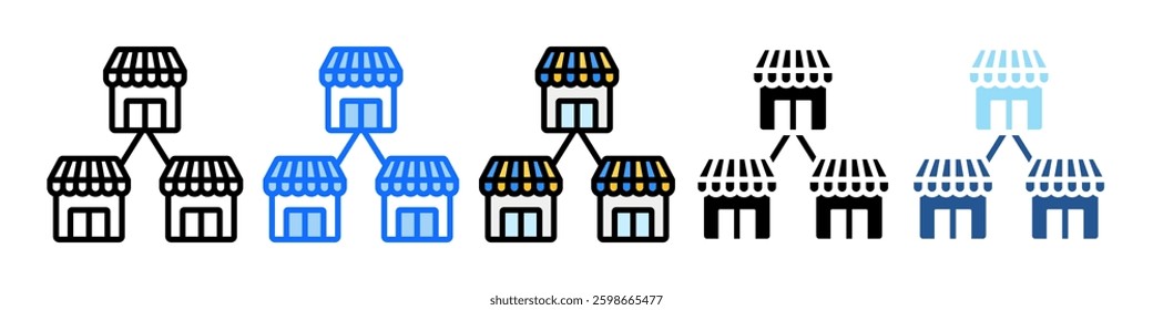 Franchise Icon Set Multiple Style Collection