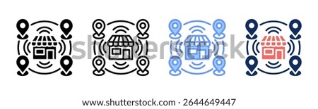 Franchise icon sheet multiple style collection