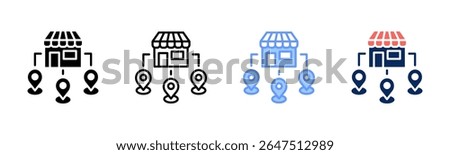 Franchise icon sheet multiple style collection