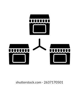 franchise icon, simple flat style, vector illustration symbol sign logo template pictogram, for ui or ux isolated on white for mobile app, editable