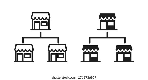 Icono de la franquicia en formato de Vector moderno simple. Paquete de iconos EPS