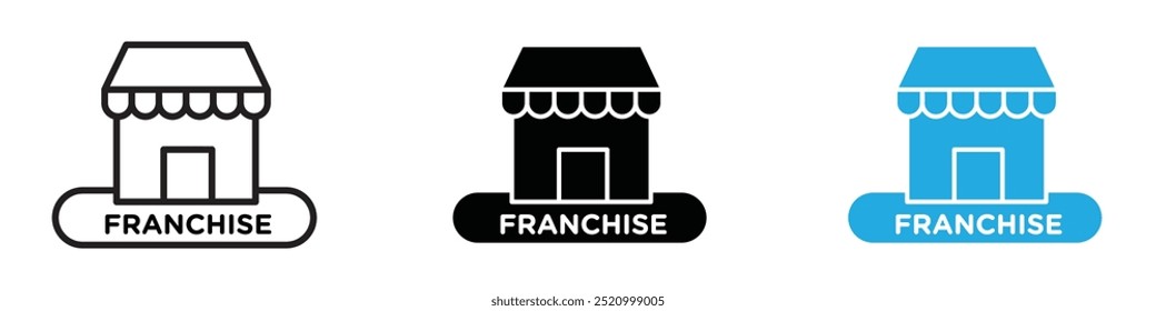 Franchise icon thin line illustration
