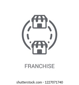 Franchise icon. Trendy Franchise logo concept on white background from Startup Strategy and Success collection. Suitable for use on web apps, mobile apps and print media.