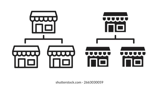 Modelo de logotipo de elemento de design de vetor de ícone de franquia