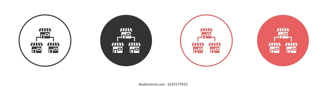 Franchise icon vector design template simple and clean style