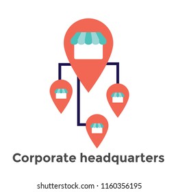 Franchise Icon w Home Office, corporate Headquarters and Franchisee Icon Images