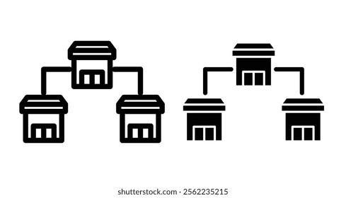 Franchise Icons pack in outlined and flat versions