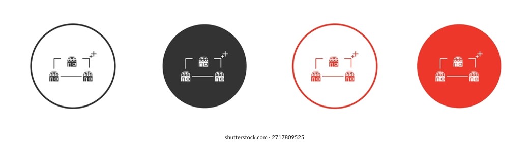 Franchise icons simple flat silhouette vector illustration