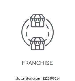 Franchise linear icon. Modern outline Franchise logo concept on white background from Startup Strategy and Success collection. Suitable for use on web apps, mobile apps and print media.