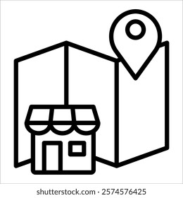 Franchise Location Icon Element For Design