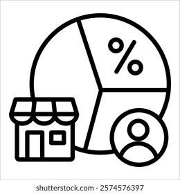 Franchise Market Segmentation Icon Element For Design