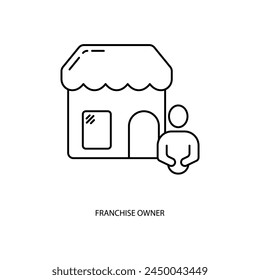 franchise owner concept line icon. Simple element illustration. franchise owner concept outline symbol design.