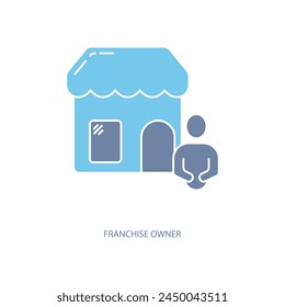 franchise owner concept line icon. Simple element illustration. franchise owner concept outline symbol design.