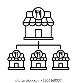 Franchise Restaurant bussines Icon Design