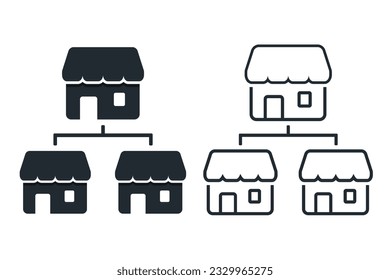 Icono de la franquicia. Vector de ilustración