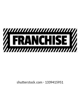 Franchise stamp on white