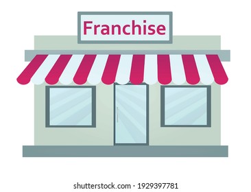 Franchise Store Concept. Vector Illustration