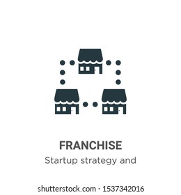Franchise vector icon on white background. Flat vector franchise icon symbol sign from modern startup strategy and success collection for mobile concept and web apps design.