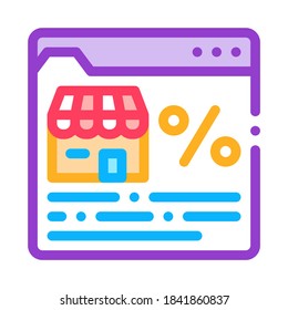 franchise web site icon vector. franchise web site sign. color symbol illustration