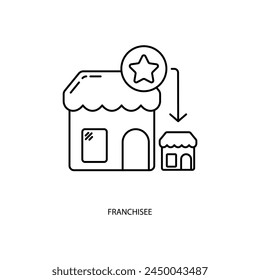 franchisee concept line icon. Simple element illustration. franchisee concept outline symbol design.