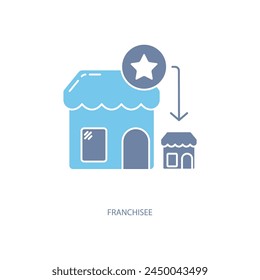 franchisee concept line icon. Simple element illustration. franchisee concept outline symbol design.