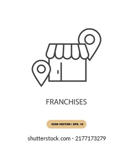 franchises icons  symbol vector elements for infographic web