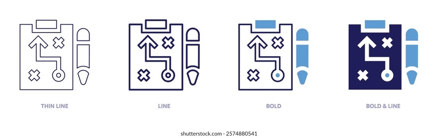 Franchising strategy icon in 4 different styles. Thin Line, Line, Bold, and Bold Line. Duotone style. Editable stroke.