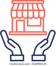 Franchisor Icon Line Color Vector Illustration