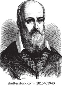 Francis de Sales, Vintage engraving. From Popular France, 1869.