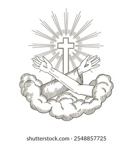 Orden Franciscana Escudo de Armas, iglesia católica.