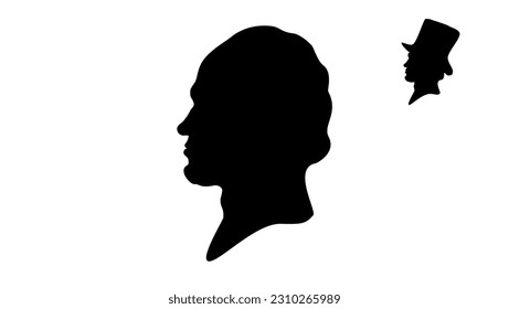 Francisco Goya silhouette, high quality vector