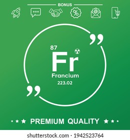 Francium symbol with quote symbol.eps
