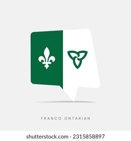 Franco Ontarian flag bubble chat icon