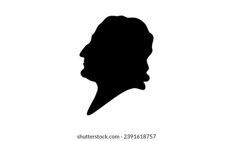 Francois Fenelon Silhouette, hochwertige Vektorgrafik