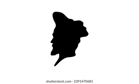 Francois Rabelais Silhouette, hochwertiger Vektorgrafik