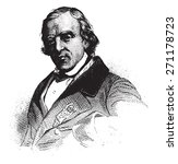 Francois-Vincent Raspail, Representative to the constituent, vintage engraved illustration. 