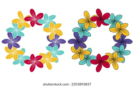 Flor de Frangipani con fondo blanco