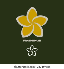 Frangipani Flower Logo Vector