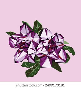 Frangipani Flower Vector Art Lowpoly