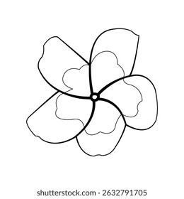 Diseño de Vector de flores Frangipani para varias necesidades de ideas creativas.