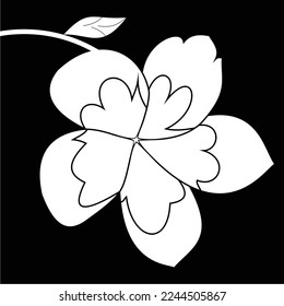 frangipani flowers in black and white are simple and luxurious, suitable for use in all fields, especially those related to the plant world