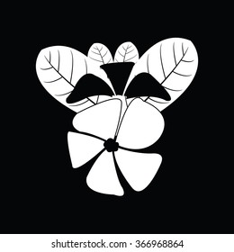 frangipani silhouettes for design vector
