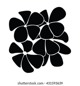 frangipani silhouettes for design vector