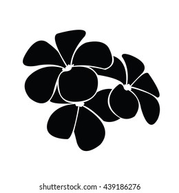 frangipani silhouettes for design vector