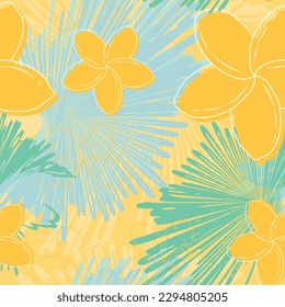 Frangipani, Tiare, Monoi Flor Tropical de fondo transparente para la pegatina de verano, impresión, tarjeta, afiche, bolsa ecológica y ropa.