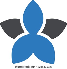 ilustración frangipani Vector sobre un fondo transparente. Símbolos de calidad superior. Iconos vectoriales de glifos para diseño de conceptos y gráficos. 

